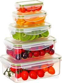 Set di Contenitori per Alimenti in Plastica,