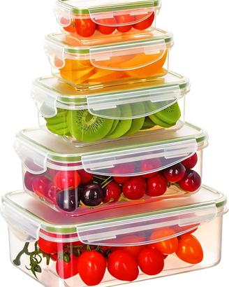 Set di Contenitori per Alimenti in Plastica,