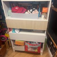 Libreria mobile multifunzione con ripiani e casset