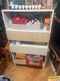 Libreria mobile multifunzione con ripiani e casset