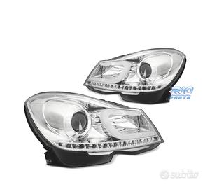 FARI PER MERCEDES W204 11-14 TUBE LIGHT LED FONDO 