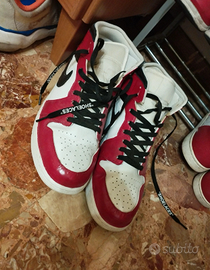 Nike Jordan 1 Chicago custom TG45 quasi nuove