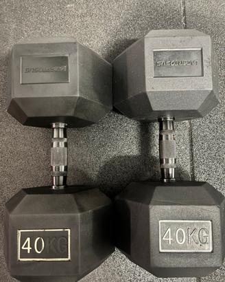 Manubri esagonali 40kg Lacertosus