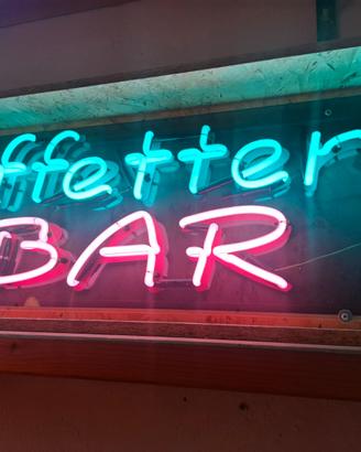 Insegna originale filo neon vintage bar caffe'