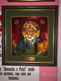 Icona in rame con cornice