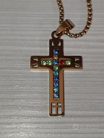 Collana Croce Crocifisso Protezione Spiritituale 