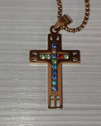 Collana Croce Crocifisso Protezione Spiritituale 