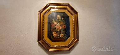 Quadro decorativo floreale con cornice (stile clas