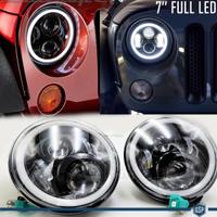 FARI FULL LED JEEP WRANGLER JK 6500K Angel Eyes