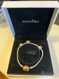Bracciale pandora con cuore oro