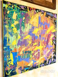 Quadro su tela colorato