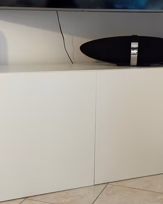 Mobile Ikea Bestå bianco 120x42x64 cm + supporto