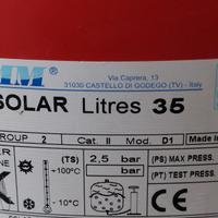 Vaso espansione solare 25lt CIMM + tubo corrugato