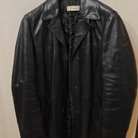 cappotto vera pelle lungo da uomo taglia 50 (L)