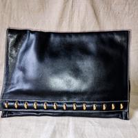 Borsa pochette pelle nera