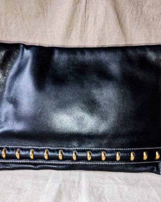 Borsa pochette pelle nera