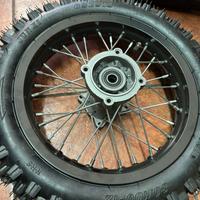 Coppia ruote 80-100-12 gommate