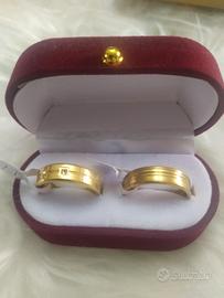 COPPIA FEDI LUI & LEI PLACCATE ORO 18 KT 