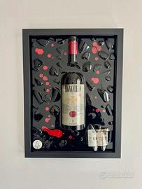 Quadro con bottiglia Tignanello