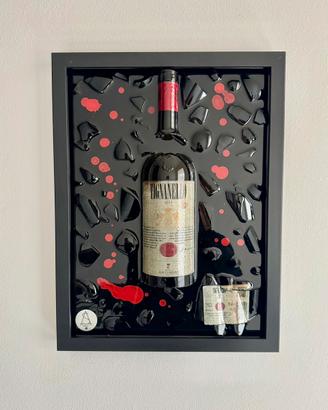 Quadro con bottiglia Tignanello