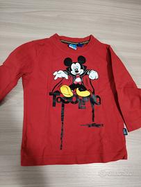 maglietta om disney topolino mickey mouse 2 anni