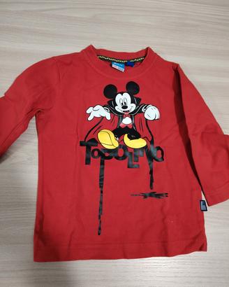 maglietta om disney topolino mickey mouse 2 anni