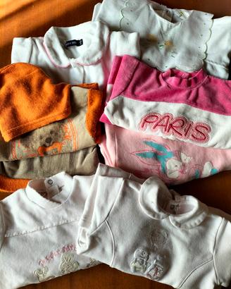 Lotto abbigliamento invernale neonata 1 e 3 mesi