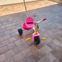 SMOBY - Triciclo Be Fun Rosa, Evolutivo, + 15 mesi
