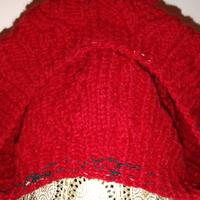 Basco di lana rosso, taglia unica