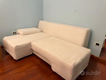 DIVANO ANGOLARE tessuto bianco