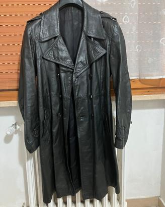 Trench in vera pelle