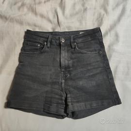 Shorts in denim nero Pull&Bear