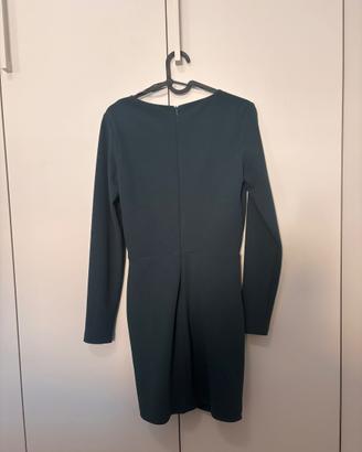 Vestito corto elegante Zara verde petrolio