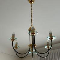 Lampadario classico in metalli e cristallo a 5luci