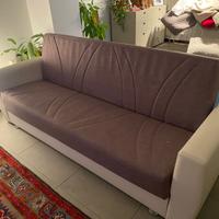 Divano letto in ecopelle