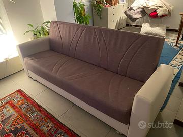Divano letto in ecopelle