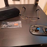 Monatatura Rayban + mascherina da sole e custodia 