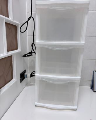 Mobiletto bianco plastica
