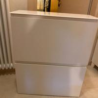 Scarpiera bianca in legno