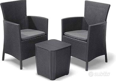 Keter Set da Balcone lowa 2 Poltrone e tavolino