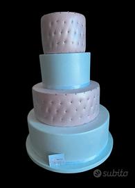 torta scenografica grande trapuntata con cristalli