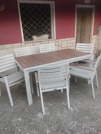 Tavolo allungabile e 6 sedie "BIZZOTTO"