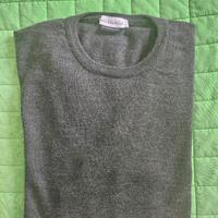 maglione Versace col. grigio 100% Lana Merino