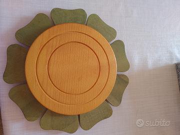 Sottopentola in legno a forma di fiore nuovo