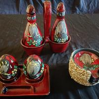 Set olio/aceto - sale/pepe in ceramica Sanmarinese