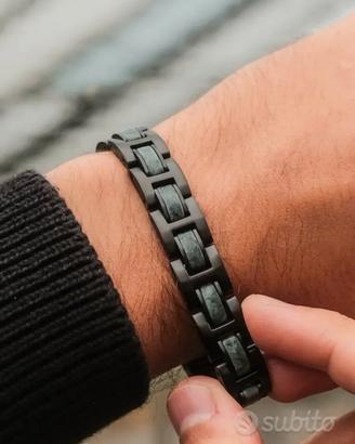 Bracciale uomo - Holzkern marmo verde