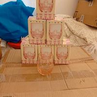 6 bicchieri vetro Bormioli UNICEF anni 90 rari