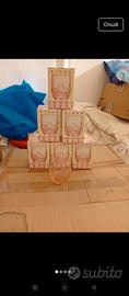 6 bicchieri vetro Bormioli UNICEF anni 90 rari