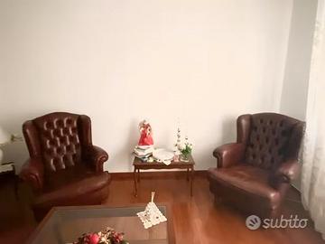 Set Poltrone Chesterfield Brown