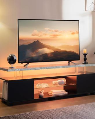 Mobile basso TV con ripiani regolabili 130x40x 48